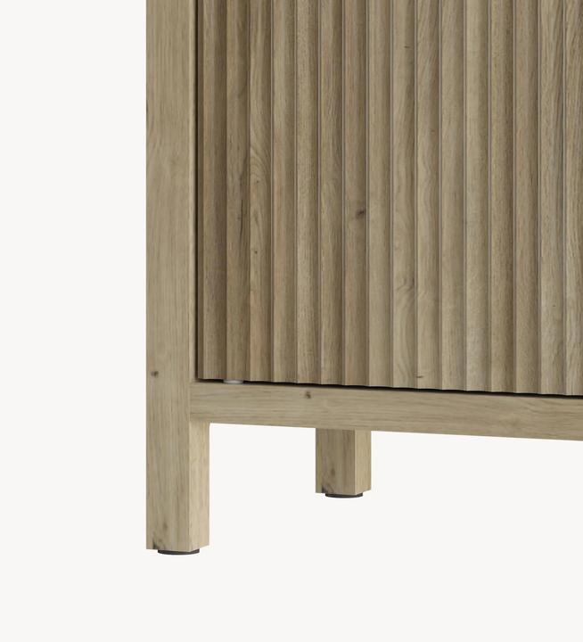 Image du produit En.Casa Kommode Lukkodso 102x98x30 cm Eicheoptik, mittelhell (98 x 30 x 102 cm)