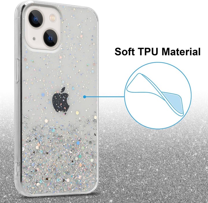 Actual product image Cadorabo TPU cover sparkling glitter (Apple iPhone 13 mini)
