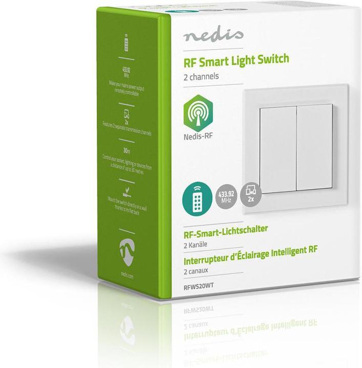 Produktbild Nedis RF-Lichtschalter Doppel Weiss