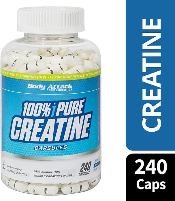 Actual product image Body Attack Pure Creatine (240 Caps) (240 Piece, Capsules, 221 g)