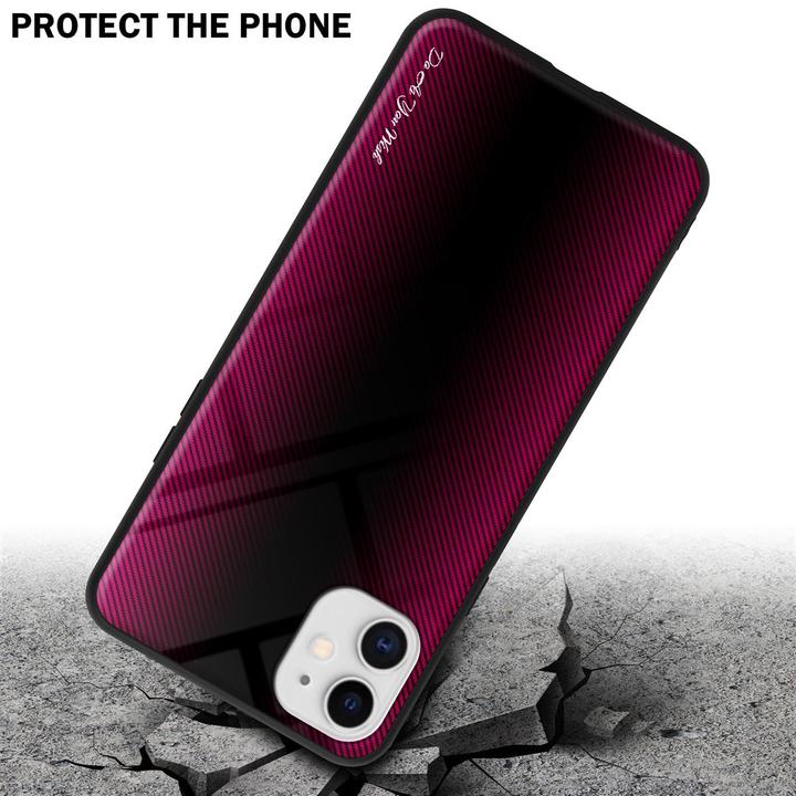 Produktbild Cadorabo TPU Gestreiftes Glas Cover (Apple iPhone 11)
