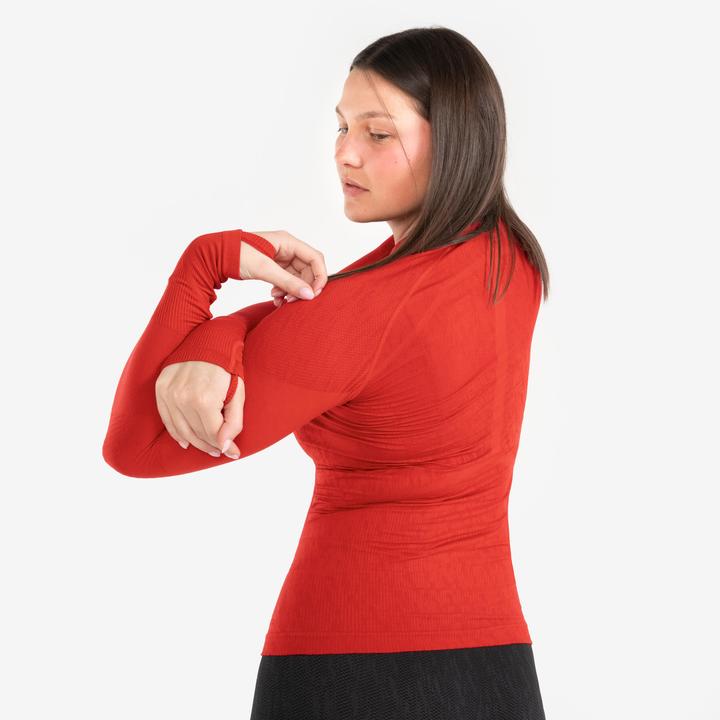 Immagine prodotto Kipsta Maglia funzionale da calcio da donna/uomo a maniche lunghe - Keepdry rosso (S)