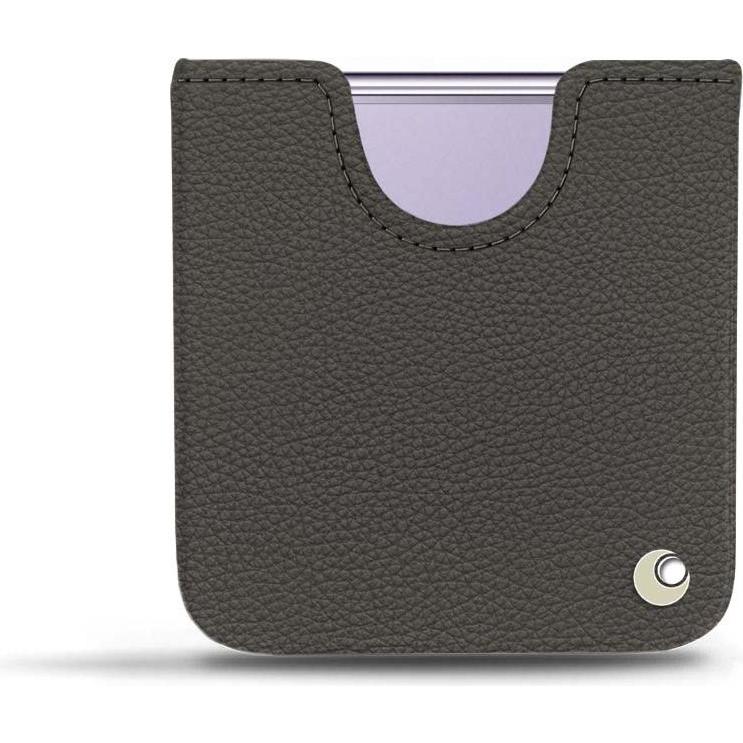 Noreve Lederschutzhülle (Samsung Galaxy Z Flip4), Smartphone Hülle, Grau