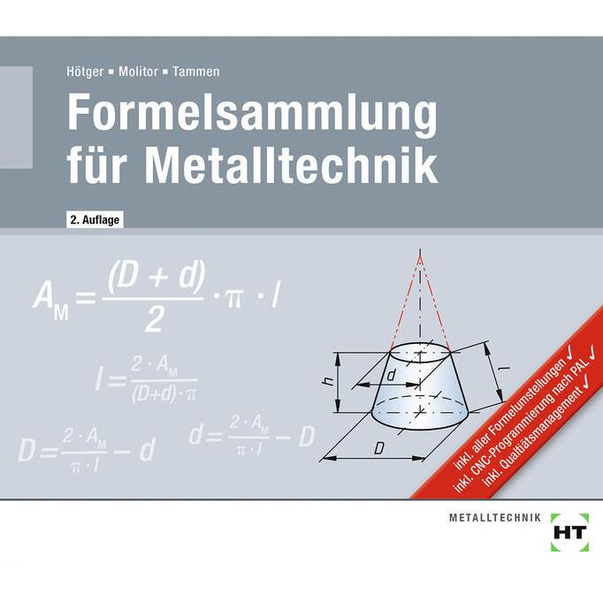 Formelsammlung für Metalltechnik, Schulbücher von Volker Tammen