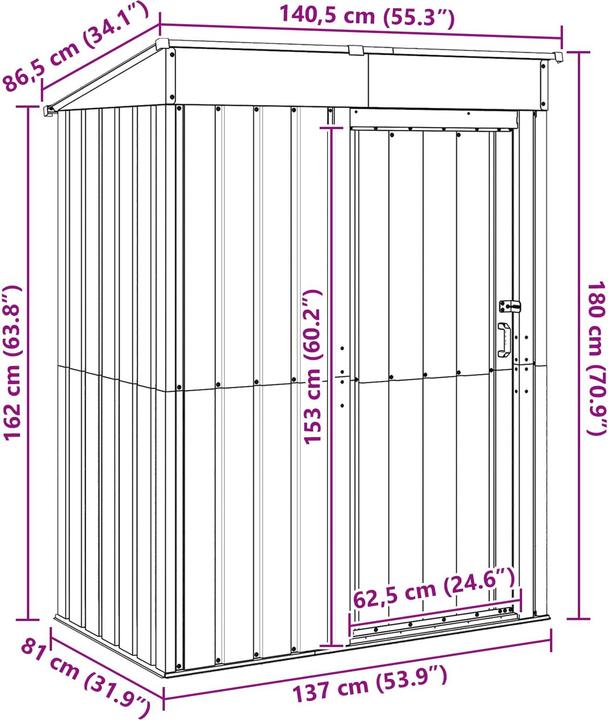 Produktbild vidaXL Garten Shed