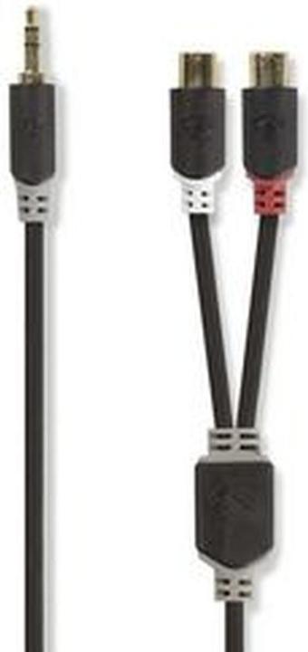 Actual product image Nedis Audio cable stereo Mach or 3.5 mm - 2 x RCA Hemb (0.20 m, Cinch Cables)