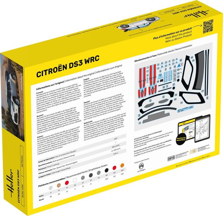 Produktbild Heller STARTER KIT Citroen DS3 WRC