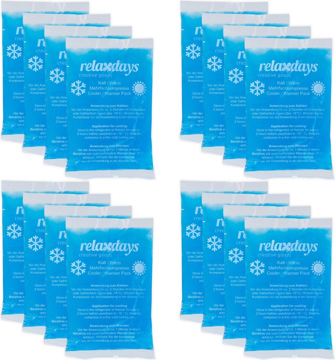 Actual product image Relaxdays 16x cooling pad (16 x, 100 g)