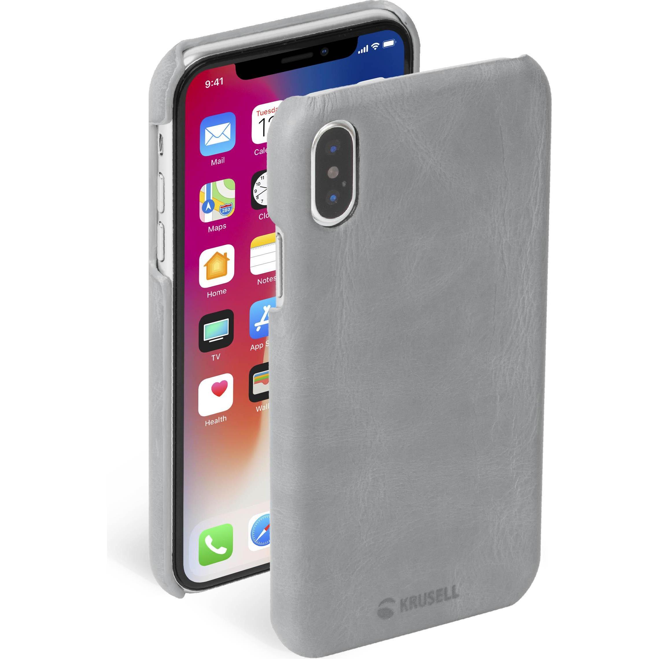 Krusell Sunne Cover Apple iPhone XS vintage gray (Apple iPhone XS), Smartphone Hülle, Grau