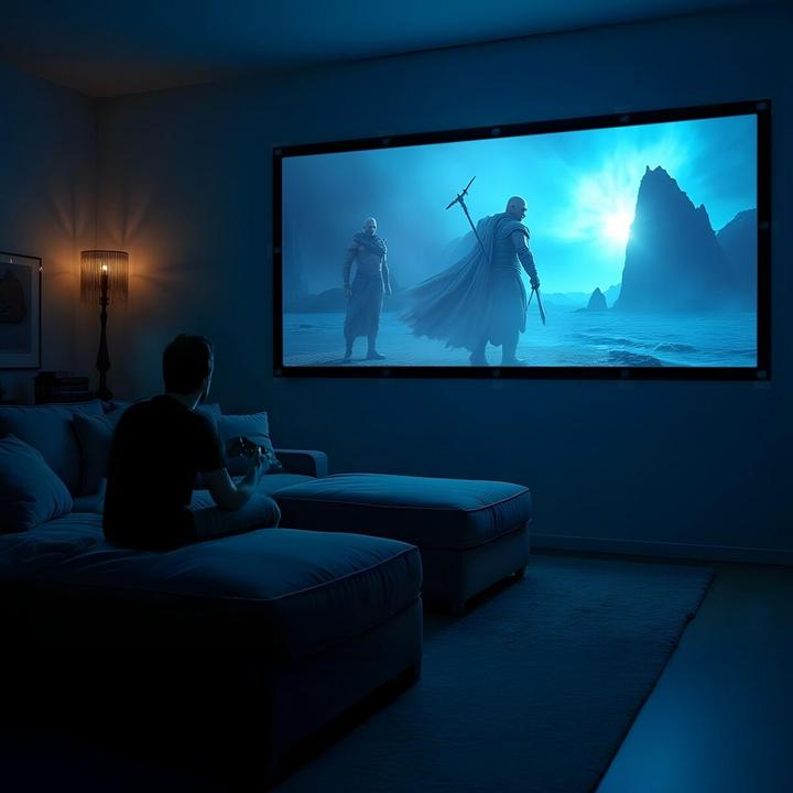 Produktbild Maclean Projektionswand 150 330x187cm 25mm Rand 16:9 Spannhaken MC-167 (150", 16:9)