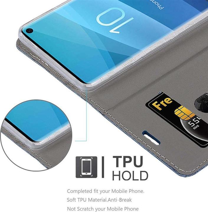 Actual product image Cadorabo Book Jeans Optics Cover (Samsung Galaxy S10)
