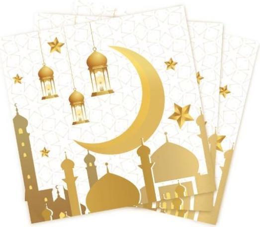 Actual product image MU Style Hedi Series Disposable Tableware Set Eid Mubarak (65-pc. Set) (1x)