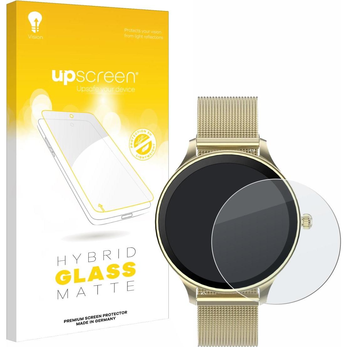 upscreen Schutzglas Schutzfolie Displayschutz Display Schutz Glas Folie matt, Smartwatch Schutzfolie, Grau