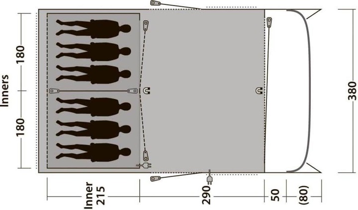 Actual product image Outwell Greenwood 6 (Tunnel tent, 26.60 kg, 6 persons)
