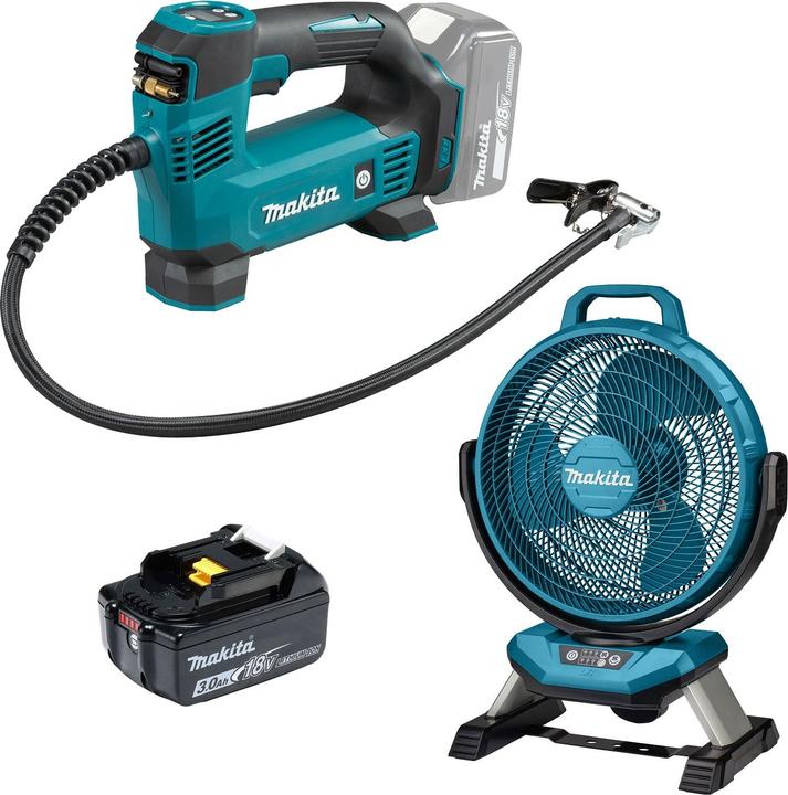 Makita DMP180F1 Akku-Kompressor 18V / 1x 3,0 Ah Akku + DCF301Z Akku (8.30 Bar)