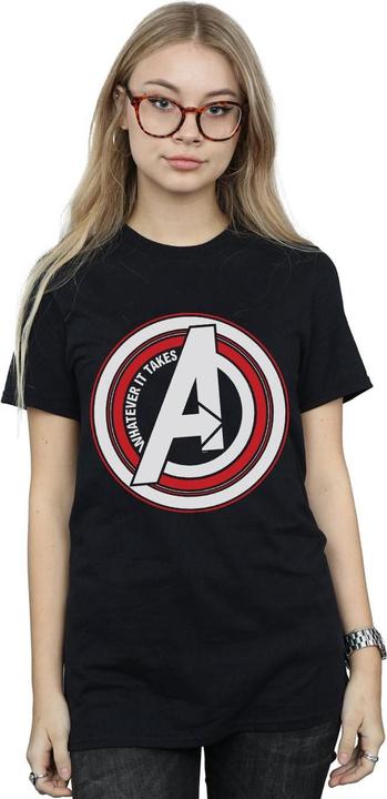 Actual product image Womens/Ladies Avengers Endgame Whatever It Takes Symbol Cotton Boyfriend T-Shirt (XL)