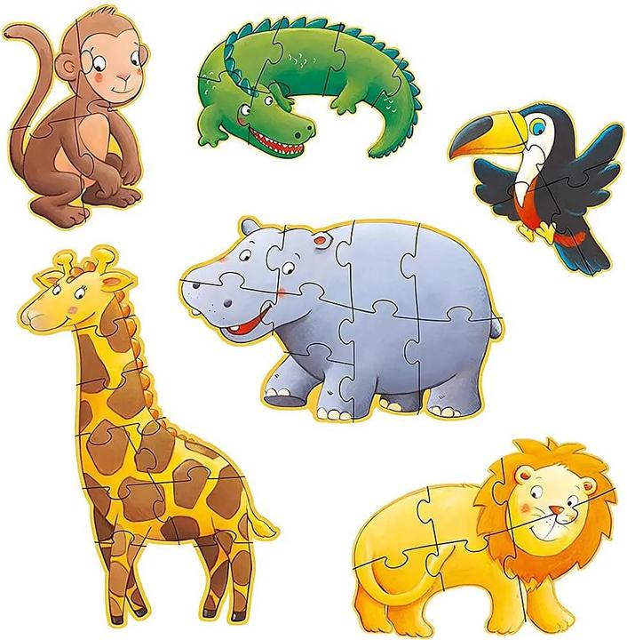 Immagine prodotto Djeco Puzzle gigante Uistitì e amici 4/6/9 pezzi (6 pezzi)