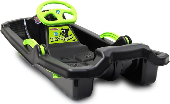 Productafbeelding Jamara Snow Play Bob Black Devil 84cm zwart met stuur en rem