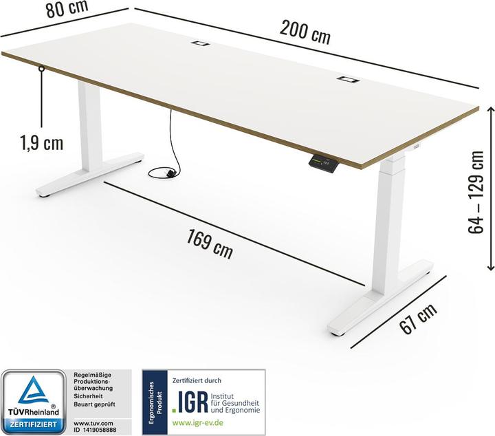 Immagine prodotto Yaasa Desk Expert (200 x 80 cm)