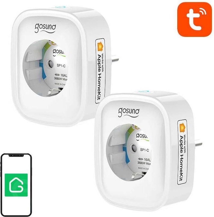 Produktbild Gosund Smart socket WiFi SP1-H (2-pack)(HomeKit)