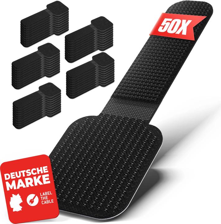 Actual product image Label-the-cable Velcro cable holder (Plastic cable ties, 90 mm, 50 pcs.)