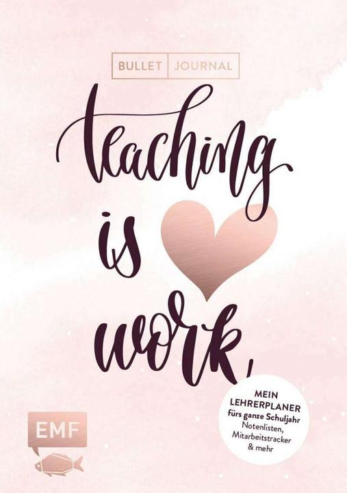 Actual product image My Teacher Planner and Bullet Journal - Teaching is HEART work (21.6 x 15.3 cm, Plain, Hardcover)