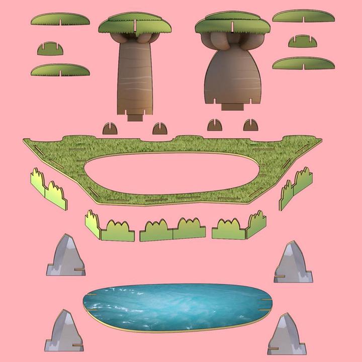 Actual product image Halftoys Animal World - Hippo version