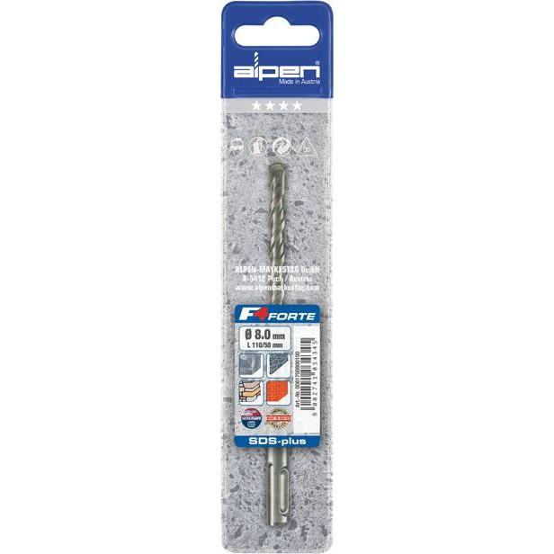Alpen, Bohrereinsatz, Hammerbohrer SDS-PLUS (bis 20 Millimeter)