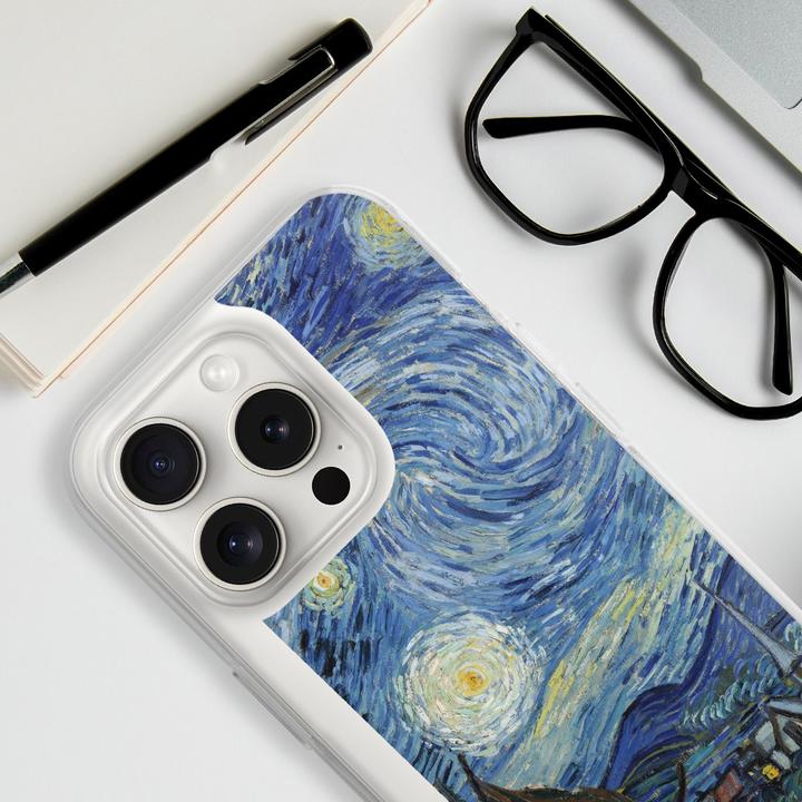 Produktbild DeinDesign Silikon Hülle für Apple iPhone 15 Pro Handyhülle Case Smartphone Schutzhülle Kunst The Starry (Apple iPhone 15 Pro)