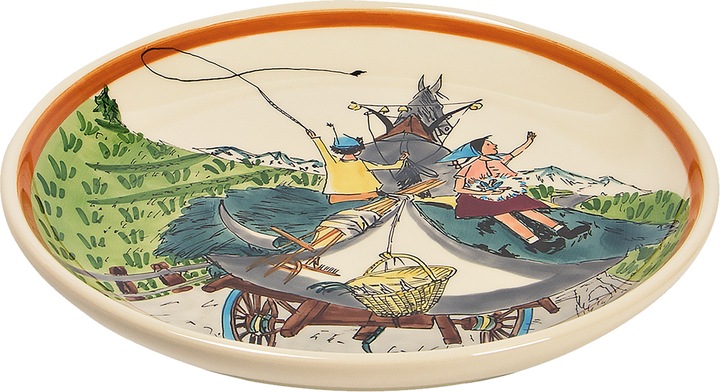 Ursli mit Flurina auf Heuwagen (1 x, 21 cm)