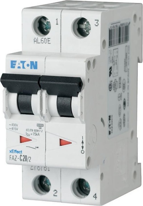 Image du produit Eaton Disjoncteur 16a Bipolaire Courbe S 10 Ka