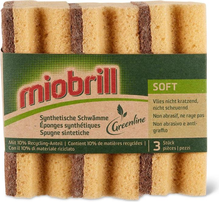 Miobrill Greenline Synthetische Schwämme Soft (3 Stk.)