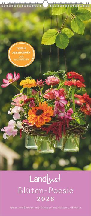 Image du produit Neumann Landlust Vertikal: Blüten-Poesie 2026 Vertikal-Kalender - Poster-Kalender - Fotografie - (30 x 70 cm)