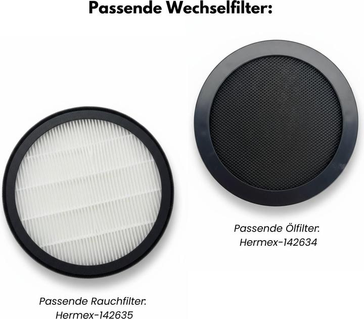 Produktbild Hermex Luftreiniger für den Tisch USB-Rauchabzug Rauchfilter Ölfilter