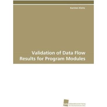 Validation of Data Flow Results for Program Modules, Fachbücher