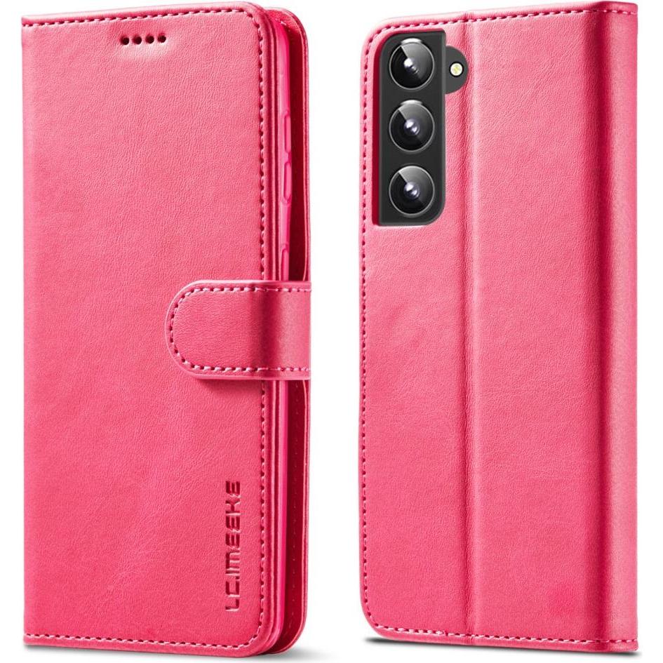 Cover-Discount Galaxy S22+ - Leder Etui Hülle pink (Samsung Galaxy S22+), Smartphone Hülle, Pink