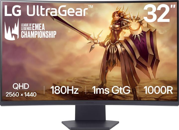 Produktbild LG UltraGear 32GS60QC-B (2560 x 1440 Pixel, 31.50")