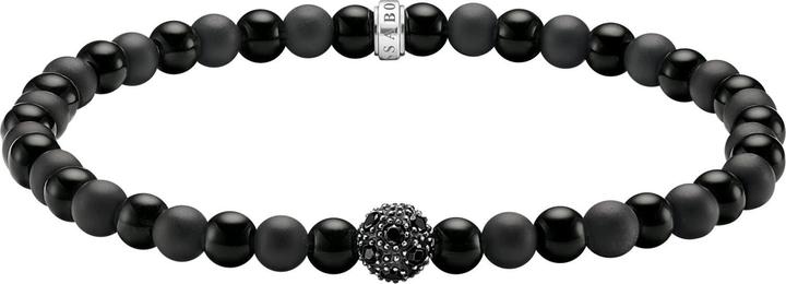 Actual product image Thomas Sabo Talisman bracelet positive energy obsidian (21 cm, 925 silver, Blackened)