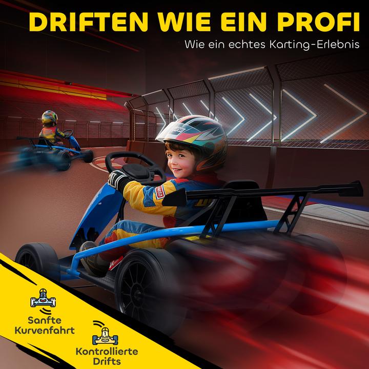 Actual product image Aiyaplay Kinder Elektro Gokart Kunststoff, Metall Blau