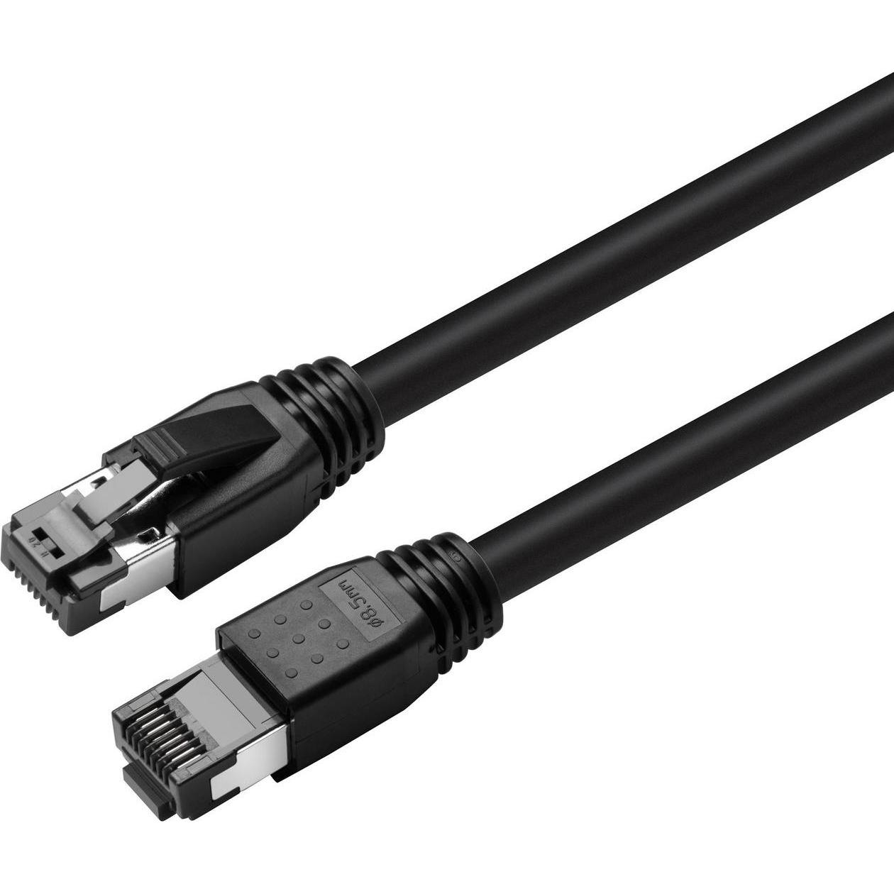 Thumbnail - MicroConnect CAT8.1 S/FTP 0,50m Black LSZH (S/FTP, CAT8.1, 0.50 m), Netzwerkkabel