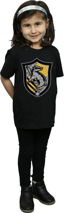 Actual product image Girls Hufflepuff Crest Flat Cotton T-Shirt (152, 158)
