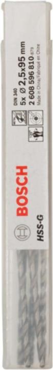 Produktbild Bosch Professional Zubehör PRO Metal HSS-G Spiralbohrer, 2,5 x 62 x 95 mm (2.5 mm)