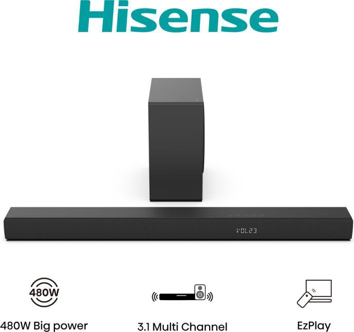 Actual product image Hisense HS3100 (480 W, 3.1 Channel)