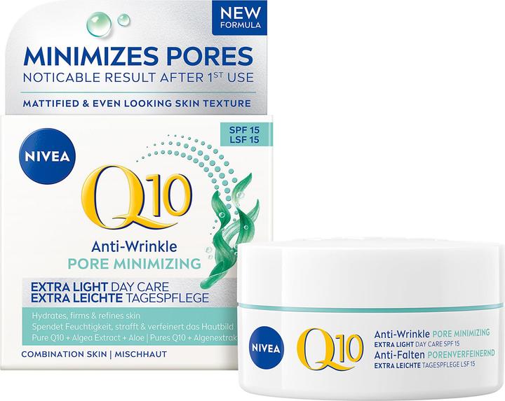 Actual product image NIVEA Q10 Power Anti-Wrinkle Moisturising Day Cream for Combination Skin 50ml (50 ml, Day cream, SPF 15)