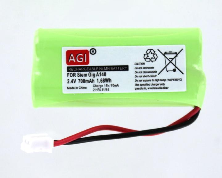 Actual product image AGI 61545 - Battery - SIEMENS GIGASET A120 DUO - Green - Nickel Metal Hydride (NiMH) - 65