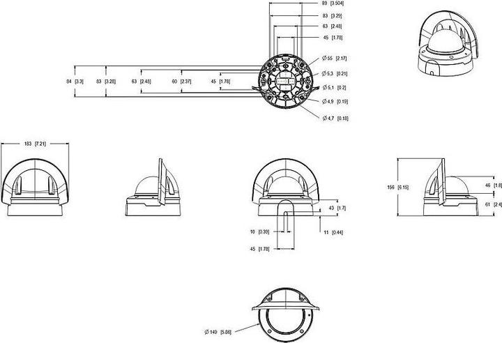 Produktbild Axis P3287-LVE (1280 x 800 Pixels, 1440 x 1080 Pixels, 1920 x 1080 Pixels, 2592 x 1944 Pixels)