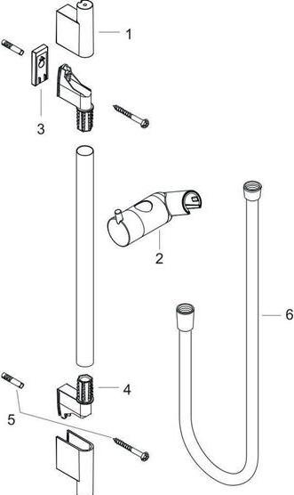 Produktbild hansgrohe Unica S Puro 65cm Brausestange (mattschwarz)