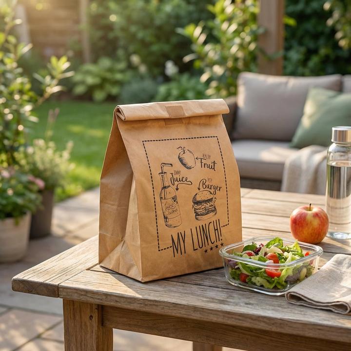 Produktbild Only-Bags.Store Eine Lunchbag, isoliert kalt oder warm, Kühltasche mit Klettverschluss