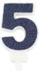 Actual product image Artifete Navy blue number candle 5 (1 pcs.)