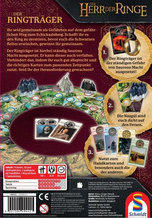 Produktbild Schmidt Spiele Der Herr der Ringe, Der Ringträger (d) (Deutsch)